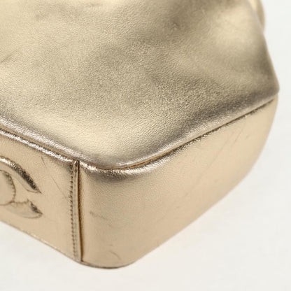 Chanel Vintage Timeless Kisslock Coin Purse Leather, GOLD, LEATHER, Shoulder bag