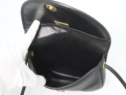 Christian Dior Vintage Shoulder Bag Leather, Black, Leather, Shoulder Bag