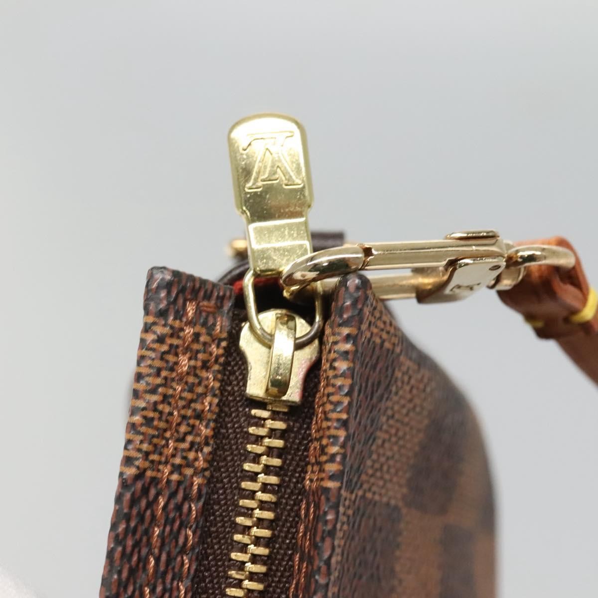 Louis Vuitton Trousse Make Up Bag Damier, BROWN, CANVAS, Clutche & pouche