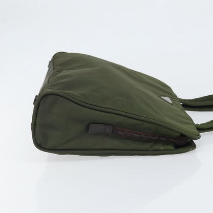 Prada Vintage Zip Handbag Tessuto, GREEN, NYLON, Handbag