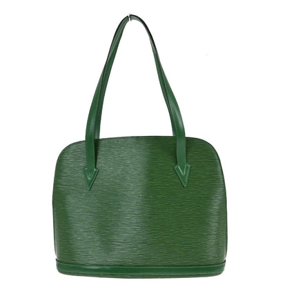 Louis Vuitton Lussac Handbag Epi Leather, GREEN, LEATHER, Shoulder bag