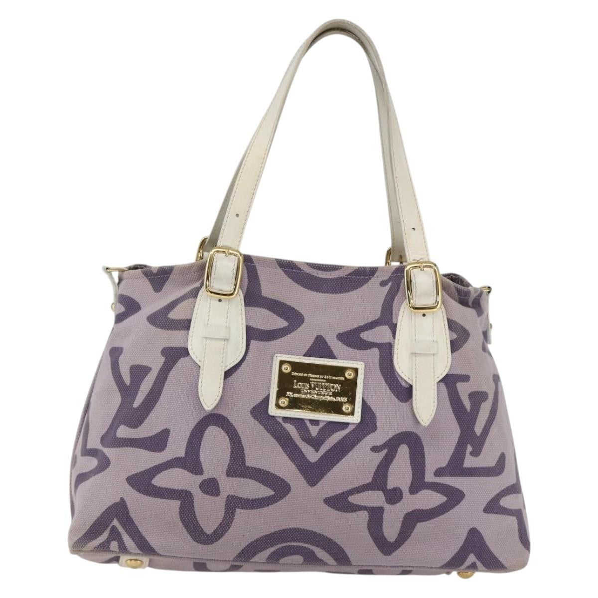 Louis Vuitton Tahitienne Cabas Canvas, PURPLE, CANVAS, Tote bag