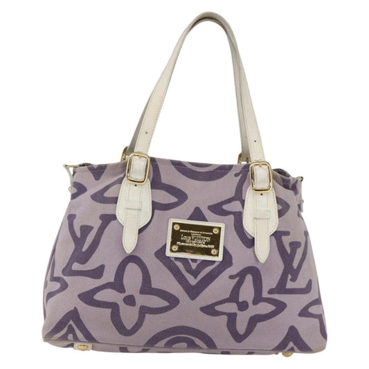 Louis Vuitton Tahitienne Cabas Canvas, PURPLE, CANVAS, Tote bag