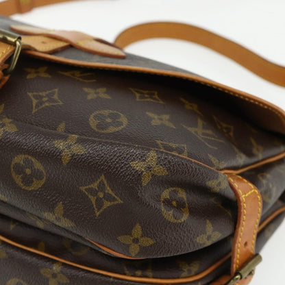 Louis Vuitton Saumur Handbag Monogram Canvas, Brown, Canvas, Shoulder Bag