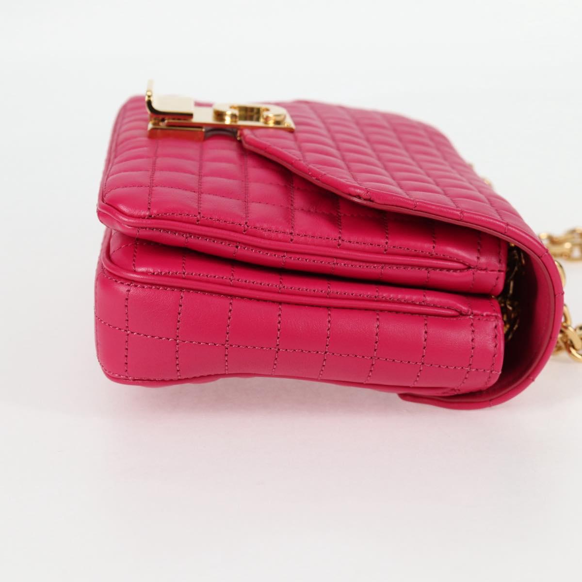 Celine C Bag Quilted Leather, PINK, LEATHER, Handbag