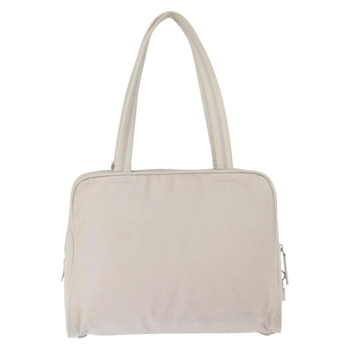 Prada Vintage Tote Nylon, WHITE, NYLON, Tote bag