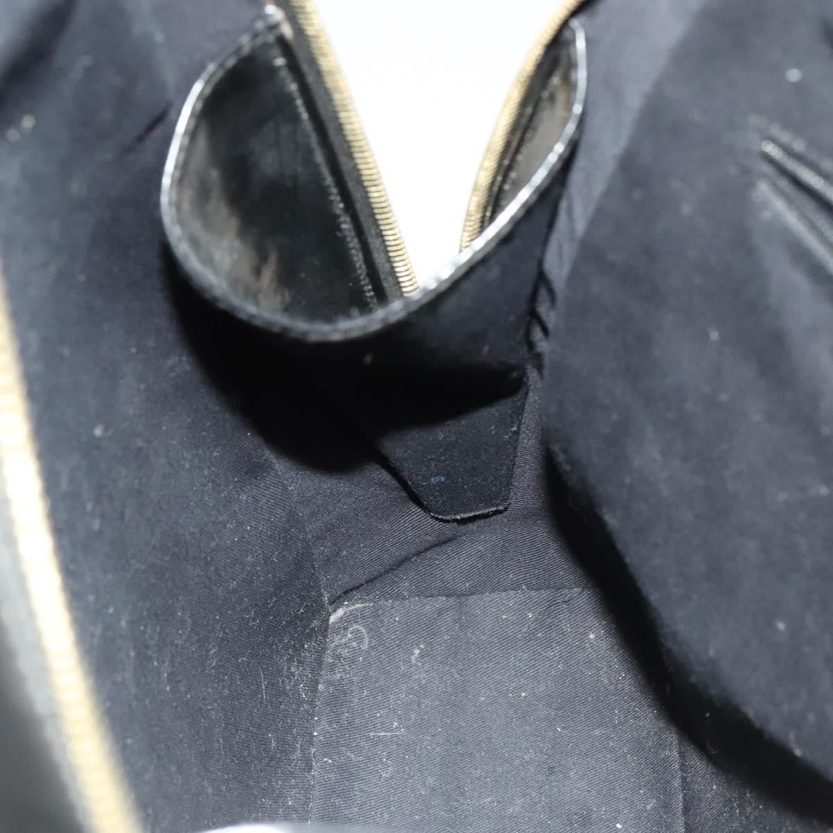Gucci Vintage Bamboo Backpack Patent, Black, Patent Leather, Backpack