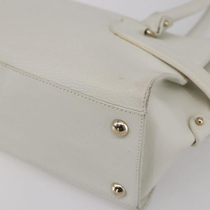 Salvatore Ferragamo Gina Satchel Leather, WHITE, LEATHER, Handbag