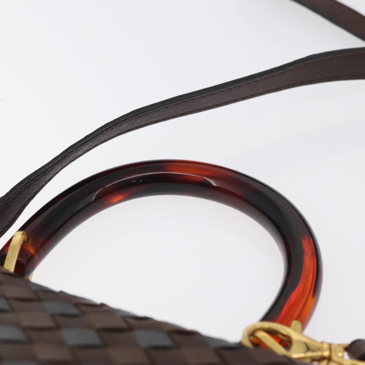 Bottega Veneta Intrecciato Handbag Leather, Brown, Leather, Handbag