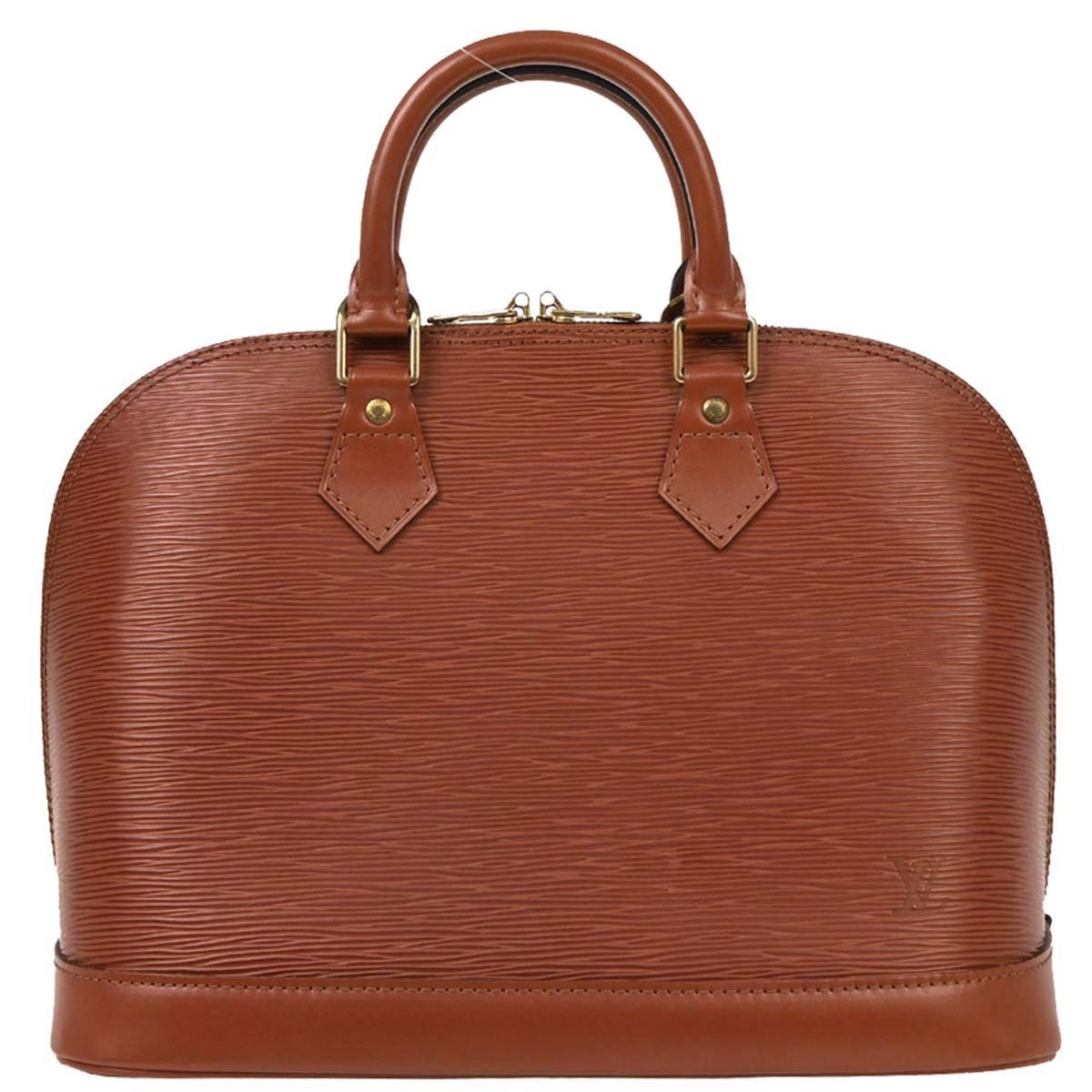 Louis Vuitton Alma Handbag Epi Leather, BROWN, LEATHER, Handbag