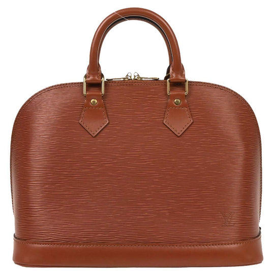 Louis Vuitton Alma Handbag Epi Leather, BROWN, LEATHER, Handbag