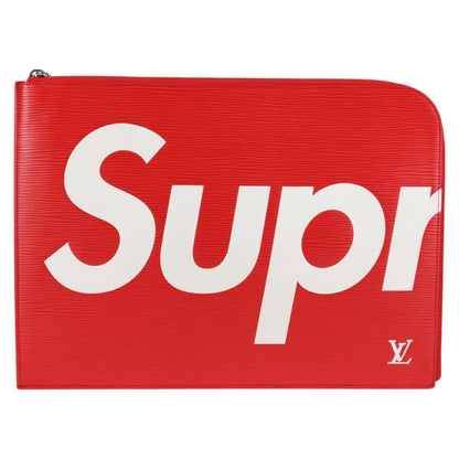 Louis Vuitton Pochette Jour Limited Edition Supreme Epi Leather, RED, LEATHER, Clutche & pouche