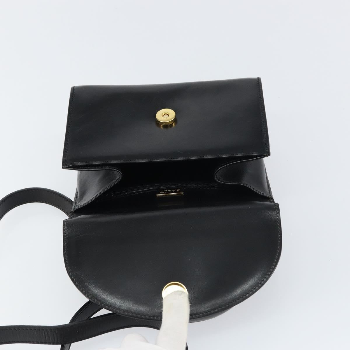 Bally Vintage Handbag Leather, Black, Leather, Handbag