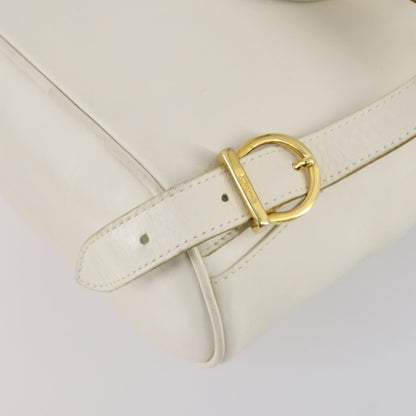 Salvatore Ferragamo Gancini Backpack Leather, WHITE, LEATHER, Backpack