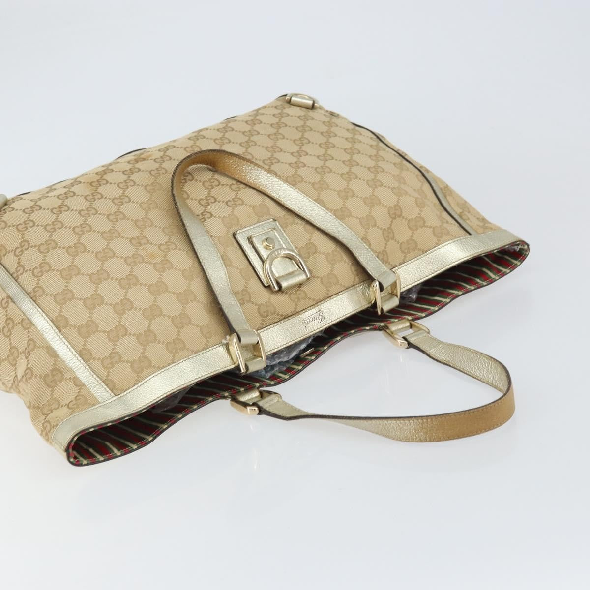 Gucci Abbey D-Ring Tote (Outlet) GG Coated Canvas, BEIGE, CANVAS, Tote bag