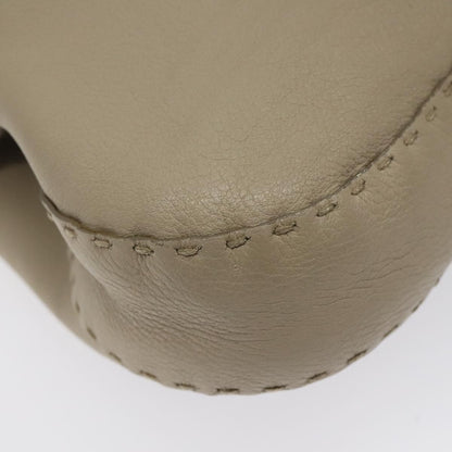 Fendi Selleria Tote Leather, BEIGE, LEATHER, Tote bag