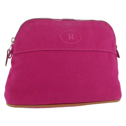Hermes Bolide Travel Pouch Canvas, Pink, Canvas, Clutch