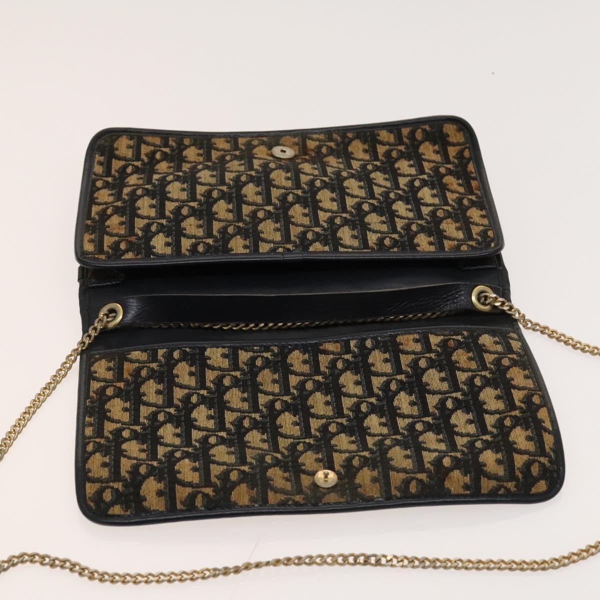 Christian Dior Vintage Trotter Shoulder Bag Canvas, BROWN, CANVAS, Shoulder bag