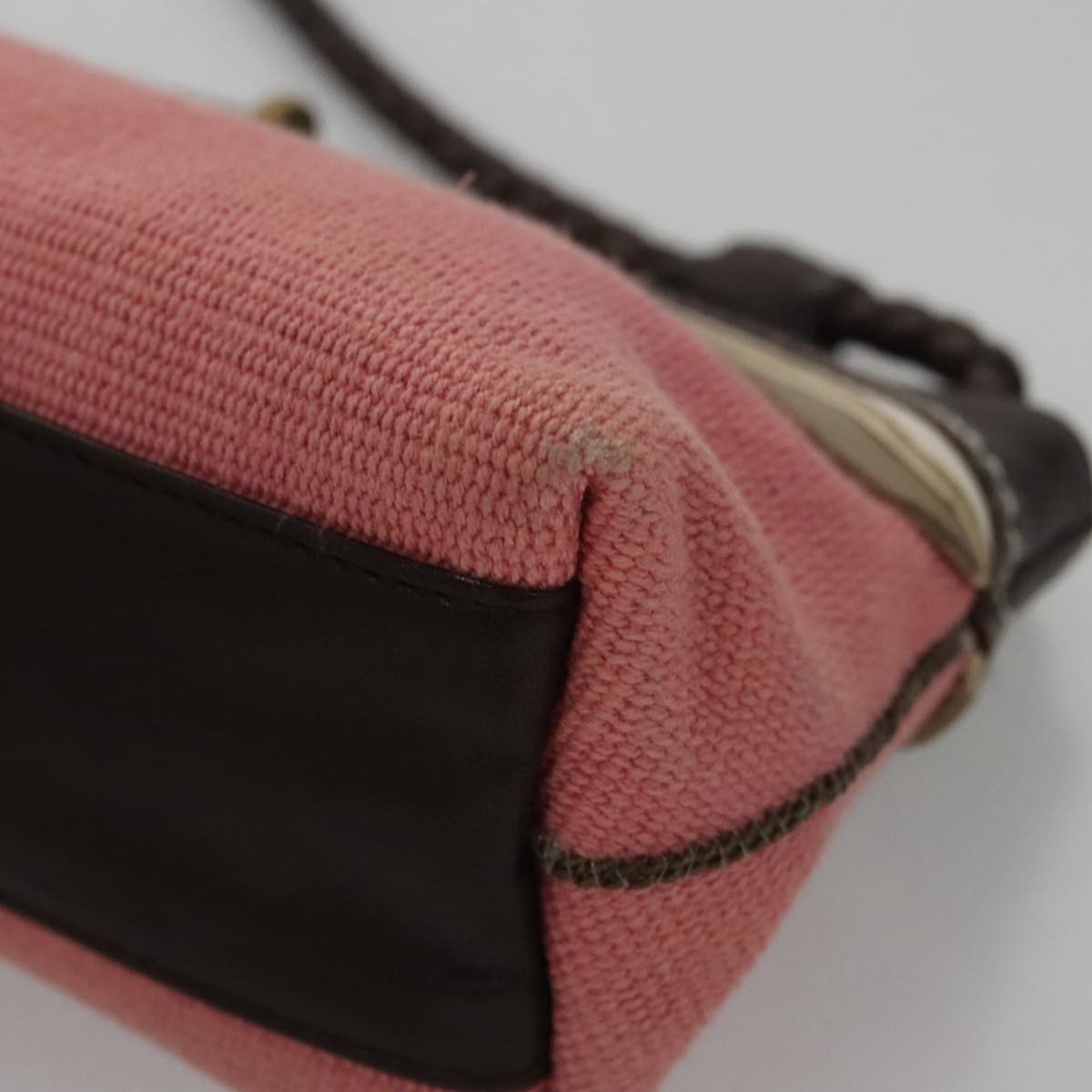 Bottega Veneta Vintage Shoulder Bag Canvas, PINK, CANVAS, Shoulder bag