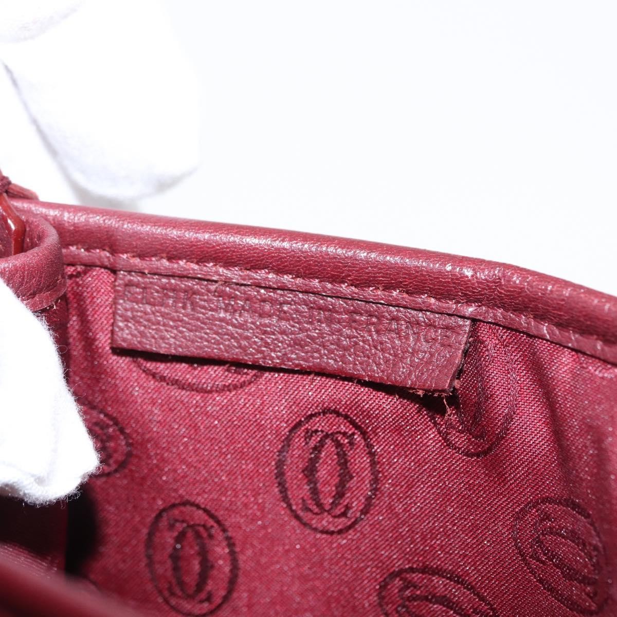 cartier Must de Cartier Shoulder Bag Leather, BURGUNDY, LEATHER, Shoulder bag