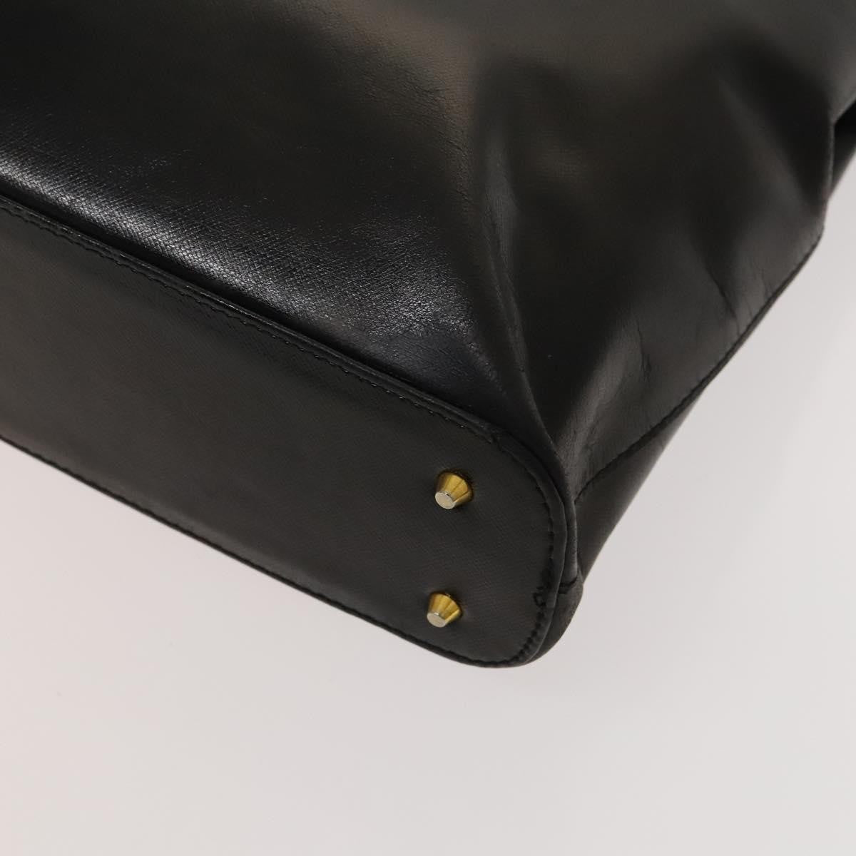 Versace Vintage Handbag Leather, BLACK, LEATHER, Handbag