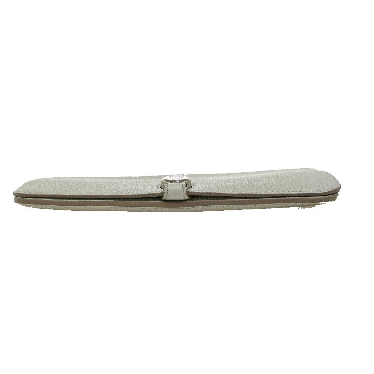 Hermes Dogon Duo Combined Wallet Leather, GRAY, LEATHER, Wallets