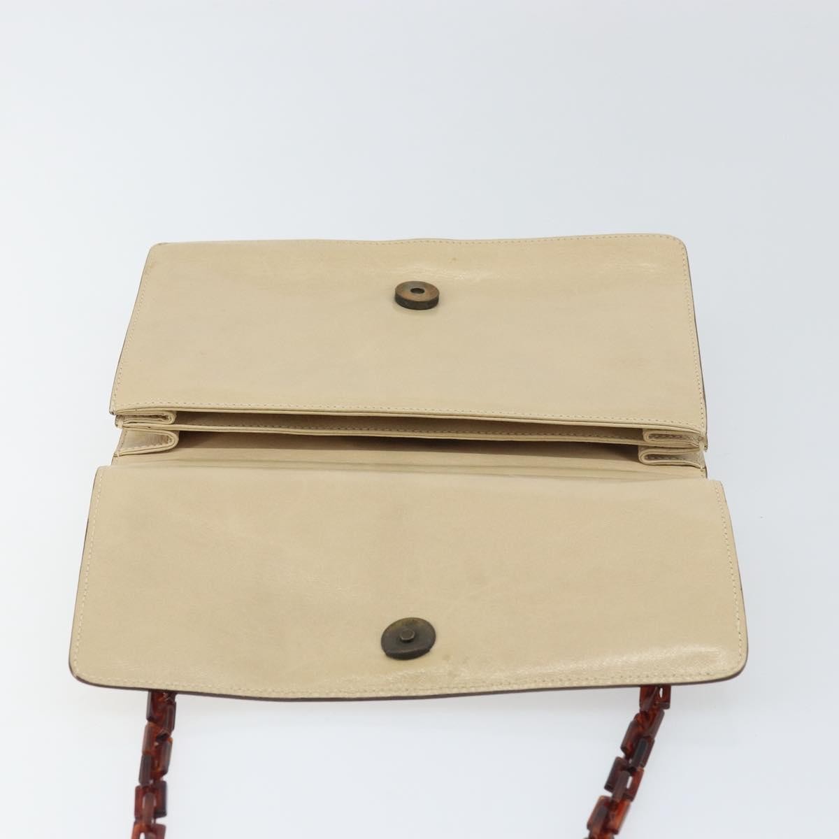 Prada Flap Shoulder Bag Leather, BEIGE, LEATHER, Shoulder bag
