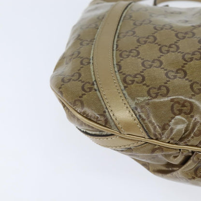 Gucci D Ring Messenger Bag GG Coated Canvas, GOLD, CANVAS, Shoulder bag
