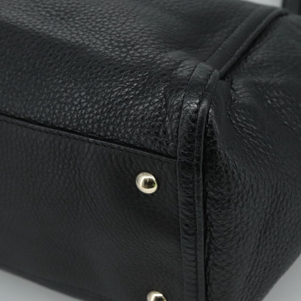 Gucci Soho Shoulder Bag Leather, BLACK, LEATHER, Handbag