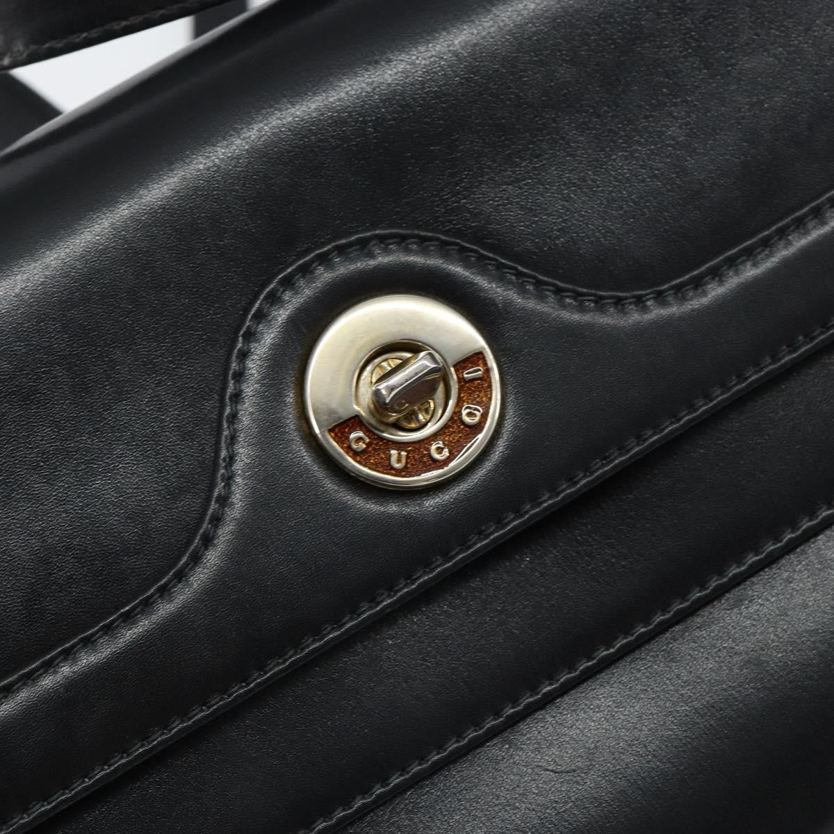 Gucci Vintage Shoulder Bag Leather, BLACK, LEATHER, Shoulder bag