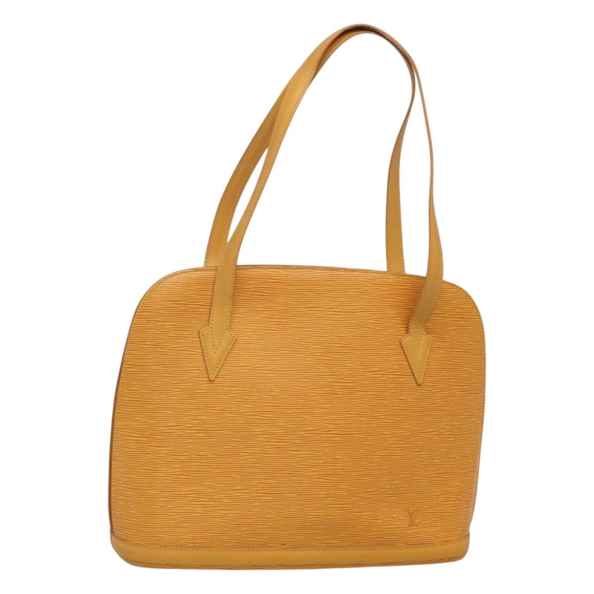 Louis Vuitton Lussac Handbag Epi Leather, YELLOW, LEATHER, Shoulder bag