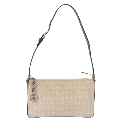 Bvlgari Pouch Canvas, BEIGE, CANVAS, Clutche & pouche