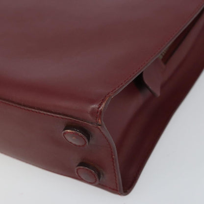 Prada Vintage Handbag Leather, BURGUNDY, LEATHER, Handbag