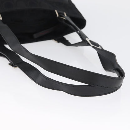 Salvatore Ferragamo Gancini Tote Gancini Canvas, BLACK, CANVAS, Tote bag