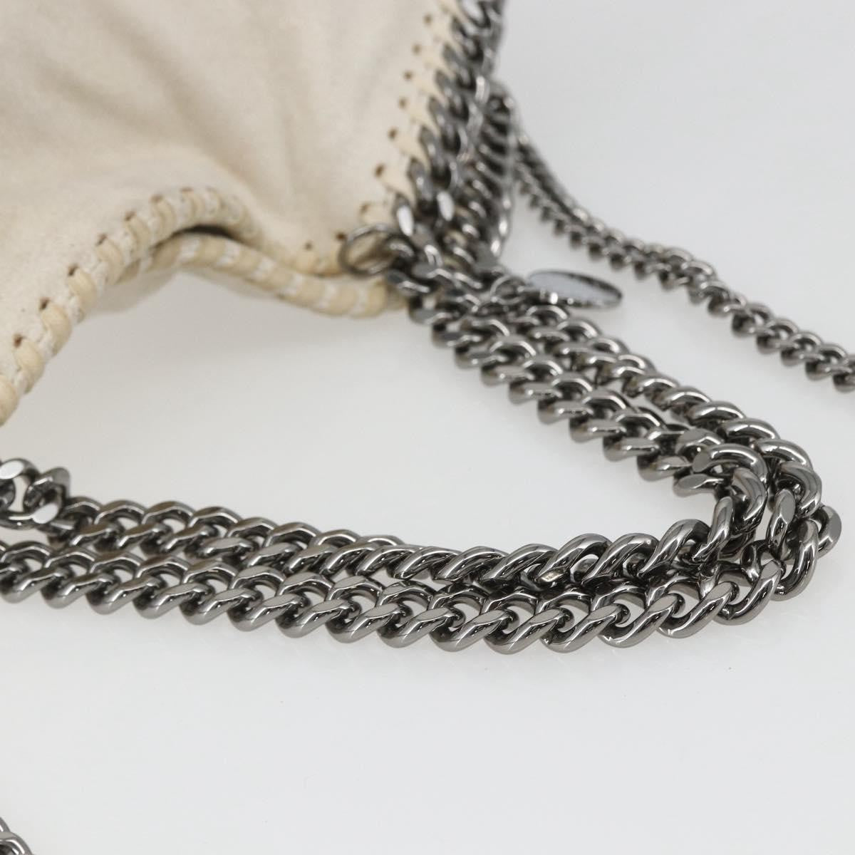 Stella McCartney Falabella Fold Over Crossbody Bag Shaggy Deer, WHITE, POLYESTER, Handbag