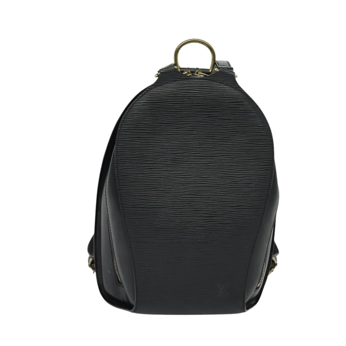 Louis Vuitton Mabillon Backpack Epi Leather, BLACK, LEATHER, Backpack