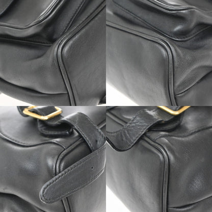 Gucci Vintage Bamboo Backpack Leather, BLACK, LEATHER, Backpack