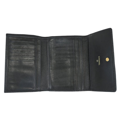 Chanel Timeless CC French Wallet Caviar, Black, Calfskin, Wallet