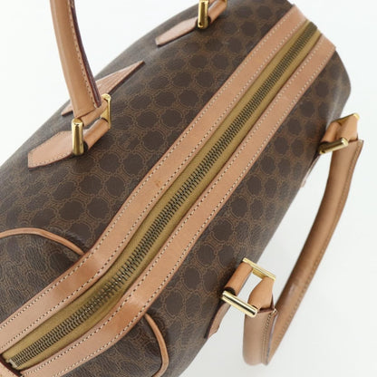 Celine Vintage Macadam Boston bag Canvas and Leather, Brown, Canvas, Handbag