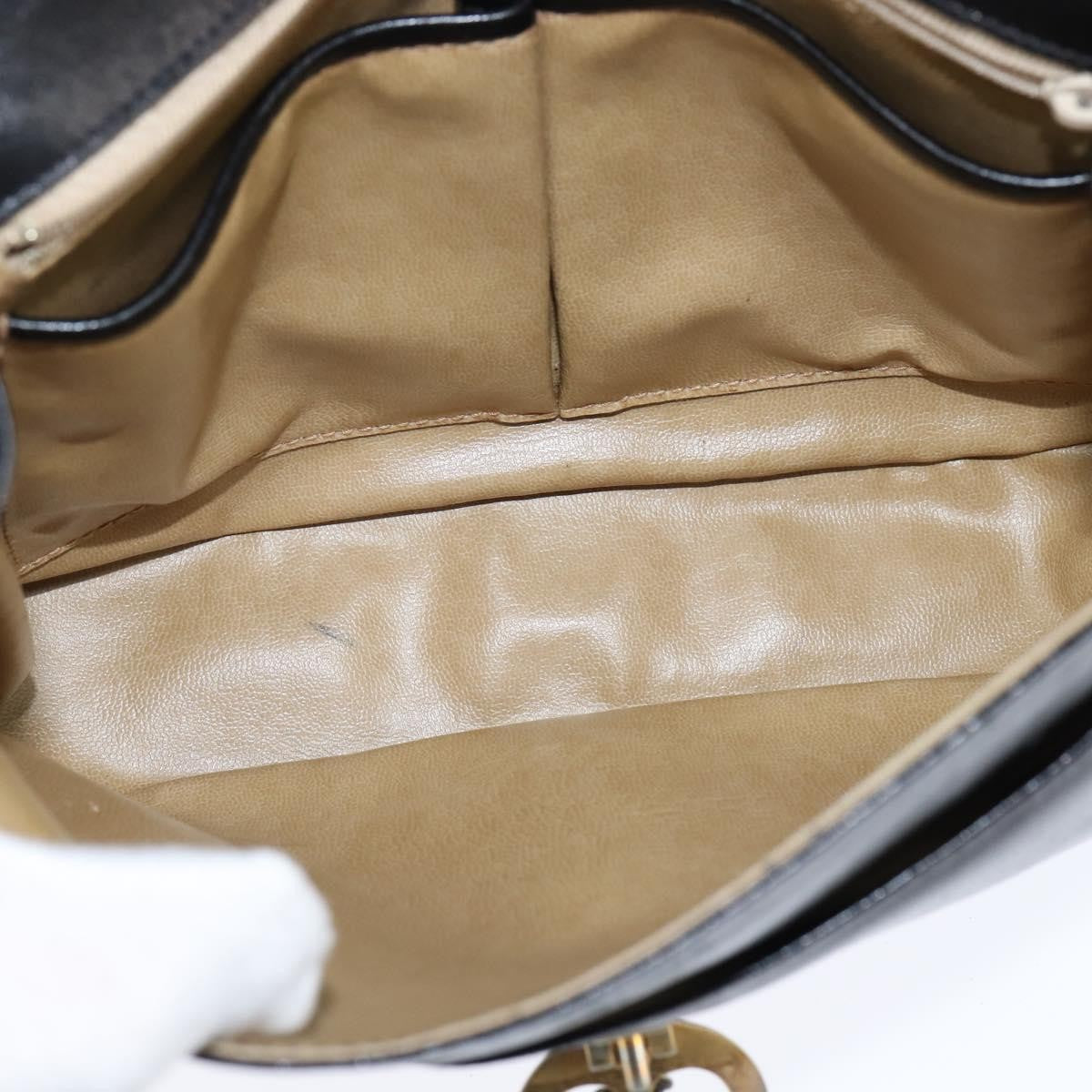 Celine Shoulder Bag Leather, BLACK, LEATHER, Shoulder bag