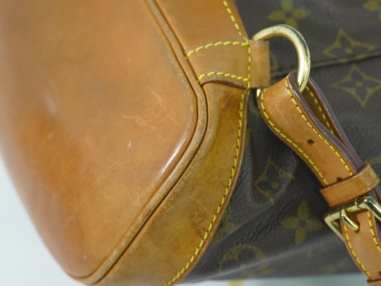 Louis Vuitton Vintage Montsouris Backpack Monogram Canvas, BROWN, CANVAS, Backpack