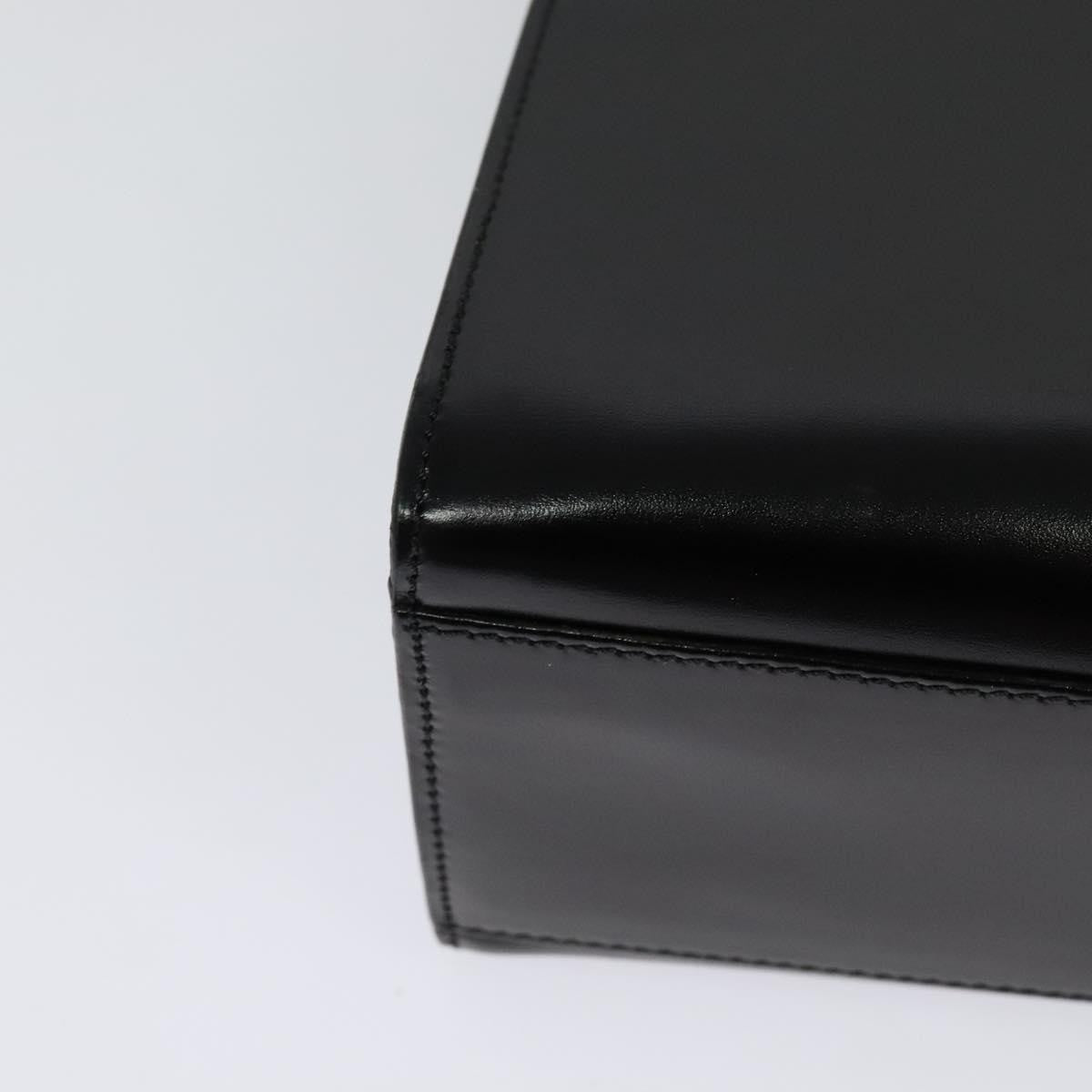 Celine Gancini Handbag Leather, BLACK, LEATHER, Handbag