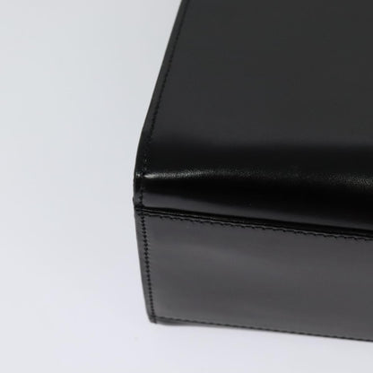 Celine Gancini Handbag Leather, BLACK, LEATHER, Handbag