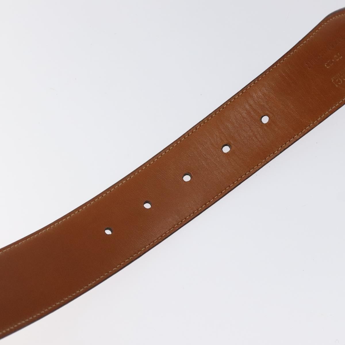 Gucci Round Buckle Belt Leather, Brown, Leather, Belt