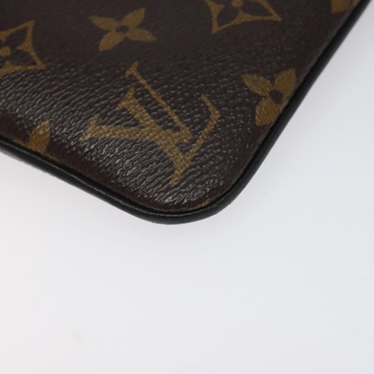 Louis Vuitton Zipped Pouch Limited Edition Logo Story Monogram Canvas, BROWN, CANVAS, Clutche & pouche