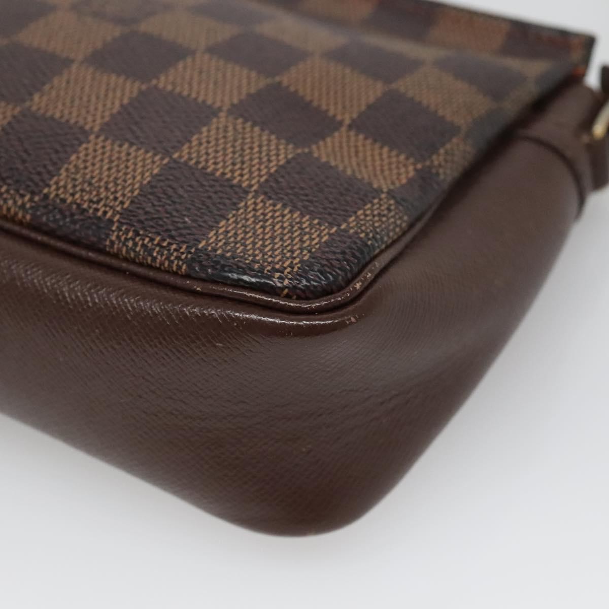 Louis Vuitton Trousse Make Up Bag Damier, BROWN, CANVAS, Clutche & pouche