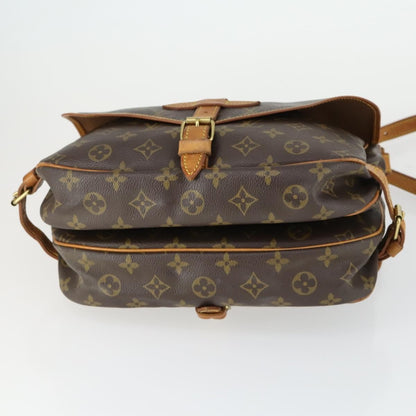 Louis Vuitton Saumur Handbag Monogram Canvas, BROWN, CANVAS, Shoulder bag