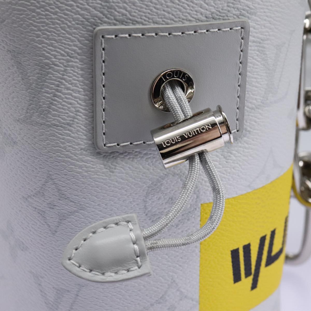 Louis Vuitton Chalk Nano Bag Limited Edition Logo Story Monogram Canvas, GRAY, CANVAS, Handbag