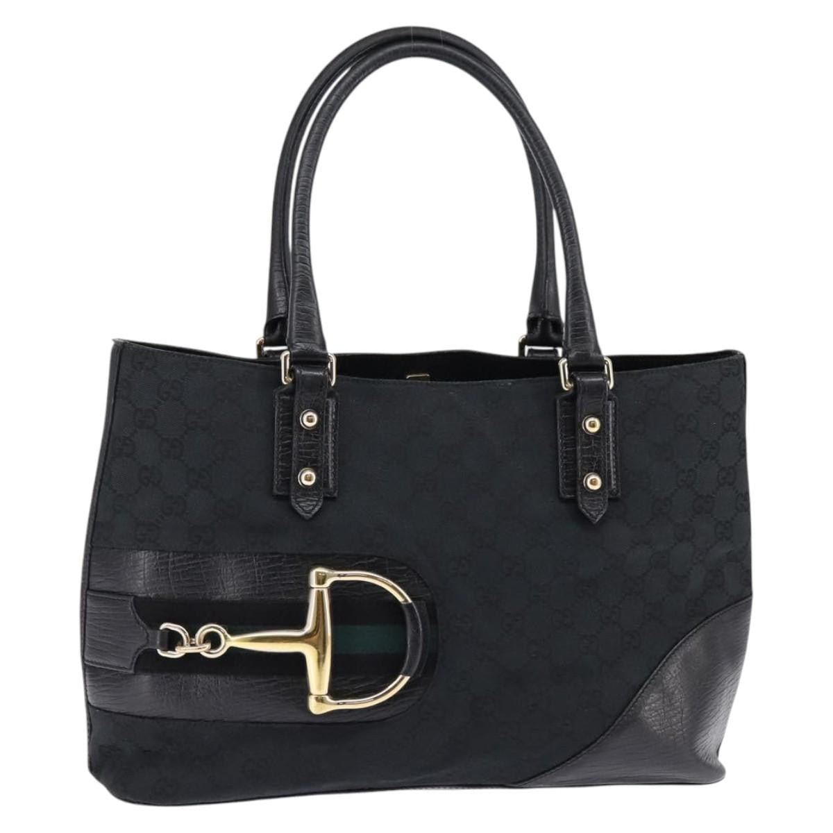 Gucci Hasler Tote GG Canvas, BLACK, CANVAS, Tote bag