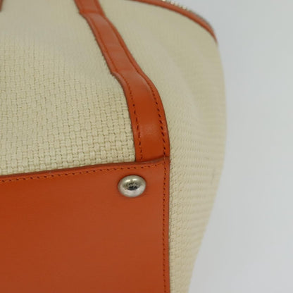 Salvatore Ferragamo Gancini Tote Canvas and Leather, BEIGE, CANVAS, Tote bag